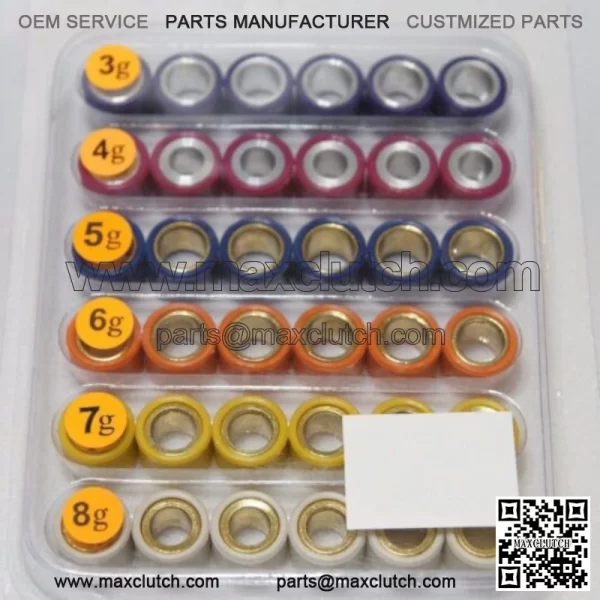 Variator Roller pack 16x13 3g 8g for  GY6 50cc  139QMB scooter TX