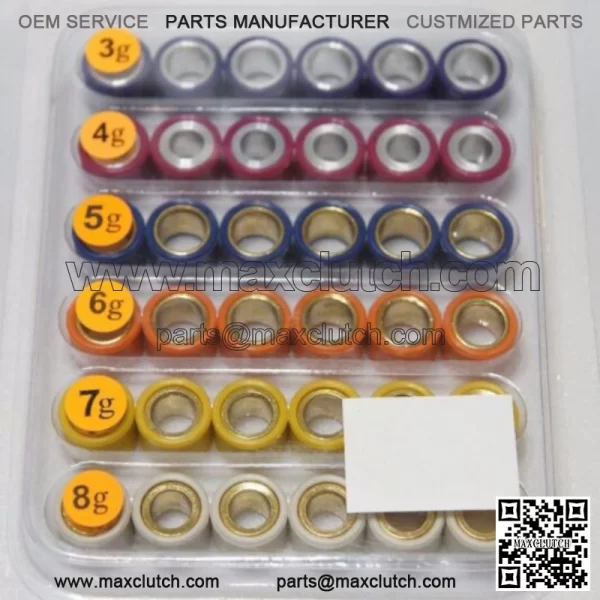 Variator Roller pack 16x13 3g ~ 8g for Kymco Agility 50 PeopleS 50 scooter TX