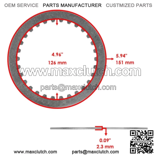 Clutch Friction & Steel Plate kit for Honda VF1100SA VF1100SAC V65 Sabre 1984-85 - Image 3