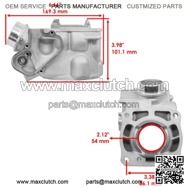 Complete Cylinder For Yamaha YZ125 2007-2022 1C3-11311-21-00 - Image 2