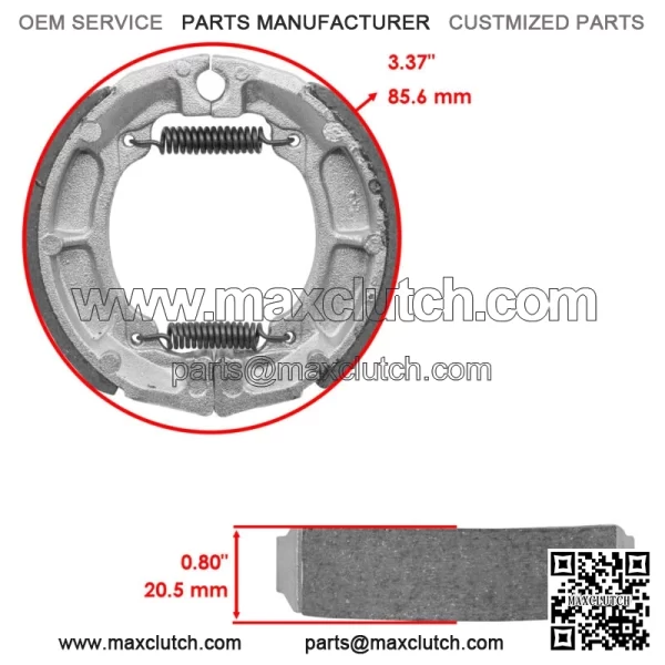 Front Brake Shoes for Kawasaki KLX110 2002-2025 / KLX110L 2010-2024 / 41048-1083 - Image 2