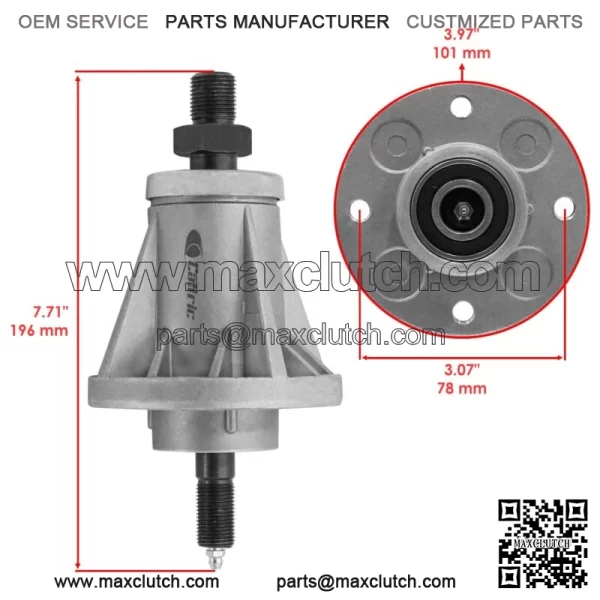 Deck Spindle & Pulley for Toro 05-36MR03 05-36MR04 36" / 05-37SC01 05-37SC02 37" - Image 2