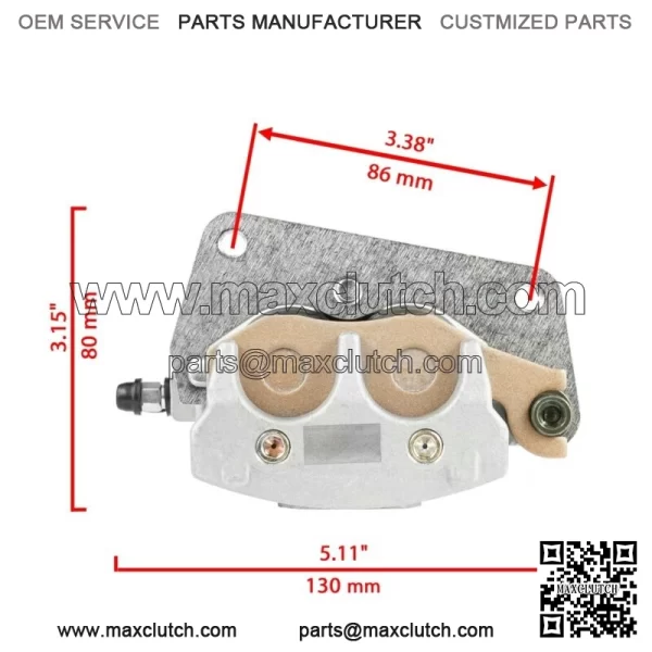 Front Left Right Brake Caliper w/ Pad for Yamaha YFZ 450 YFZ450R YFZ450X 2004-25 - Image 2
